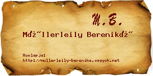 Müllerleily Bereniké névjegykártya